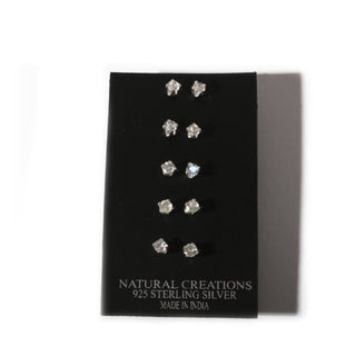 Rainbow Moonstone Sterling Silver Stud - 5 pack from The Rock Space