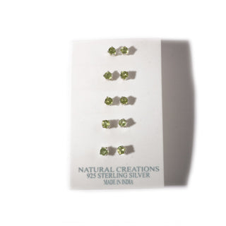 Peridot Sterling Silver Stud - 5 pack from The Rock Space