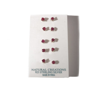 Ruby Sterling Silver Stud 5 pack from The Rock Space