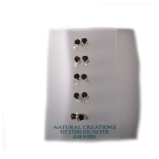 Smoky Quartz Sterling Silver Stud - 5 pack from The Rock Space