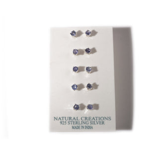 Tanzanite Sterling Silver Stud - 5 pack from The Rock Space