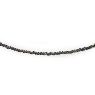 Black Obsidian Bead Necklace - 2-3mm from The Rock Space