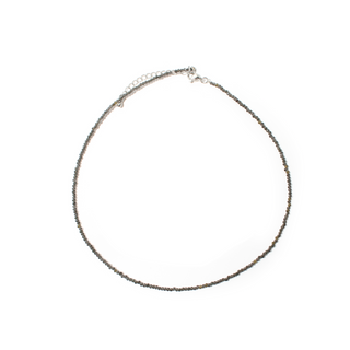 Black Obsidian Bead Necklace - 2-3mm from The Rock Space