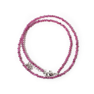 Red Ruby Bead Necklace - 2-3mm from The Rock Space