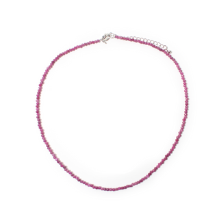 Red Ruby Bead Necklace - 2-3mm from The Rock Space