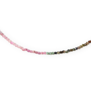 Watermelon Tourmaline Bead Necklace - 2-3mm from The Rock Space