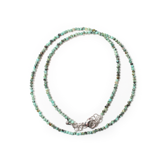 African Turquoise Bead Necklace - 2-3mm from The Rock Space