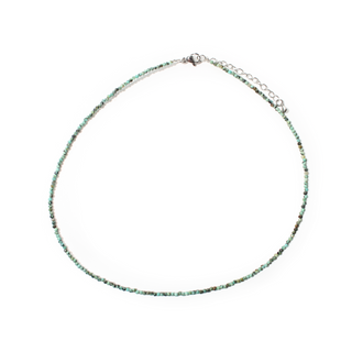 African Turquoise Bead Necklace - 2-3mm from The Rock Space