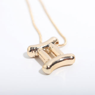 Gold Plated Zodiac Necklace Gemini from Stonebridge Imports