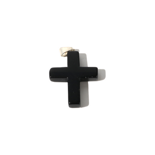 Black Obsidian B Cross Pendant - Pack of 5 from The Rock Space