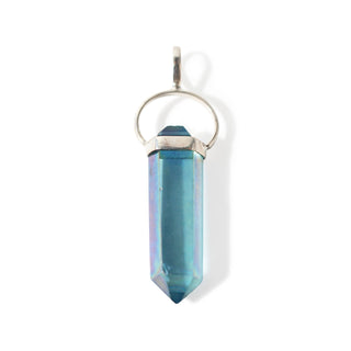 Aqua Aura Double Terminated - 925 Silver Pendant from The Rock Space