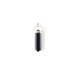Goldstone Blue Double Terminated - 925 Silver Pendant from Stonebridge Imports