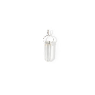 Clear Quartz Polished Point - 925 Silver Pendant from The Rock Space