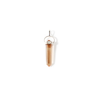 Tangerine Quartz Double Terminated with Cabochon - 925 Silver Pendant from The Rock Space
