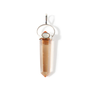 Tangerine Quartz Double Terminated with Cabochon - 925 Silver Pendant from The Rock Space