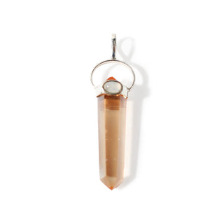 Tangerine Quartz Double Terminated with Cabochon - 925 Silver Pendant from The Rock Space