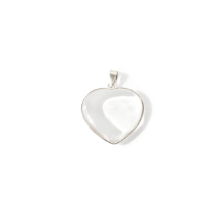 Clear Quartz Heart with Silver All Around - 925 Silver Pendant from The Rock Space