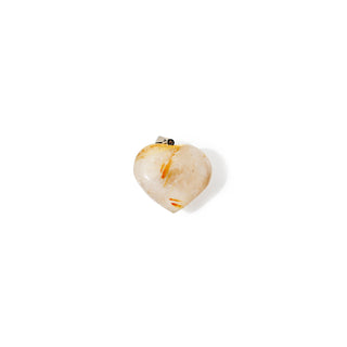 Rutilated Quartz Heart Nickel - 925 Silver Pendant from Stonebridge Imports