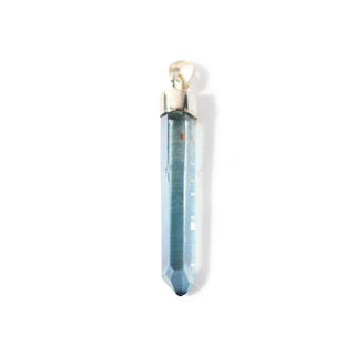 Aqua Aura Natural Point - 925 Silver Pendant from The Rock Space