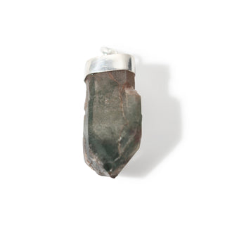 Green Phantom Quartz Point Natural - 925 Silver Pendant from The Rock Space