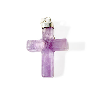 Amethyst Cross With Cabochon - 925 Silver Pendant from The Rock Space