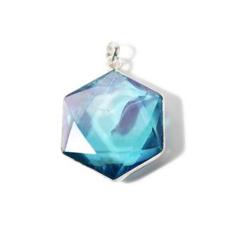 Aqua Aura Star - 925 Silver Pendant from Stonebridge Imports