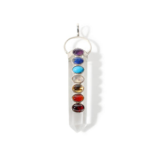 Clear Quartz Chakra - 925 Silver Pendant from The Rock Space