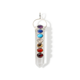Clear Quartz Chakra - 925 Silver Pendant from The Rock Space