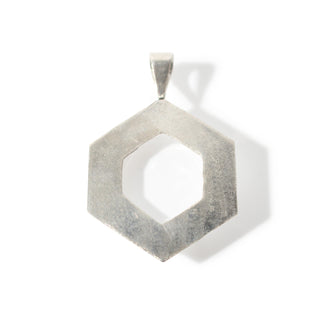 Clear Quartz Hexagon with Base - 925 Silver Pendant from Stonebridge Imports