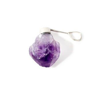 Amethyst Rough Silver Stick - Pendant from Stonebridge Imports