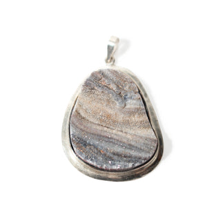 Agate Shell with Silver Bezel - 925 Silver Pendant from The Rock Space