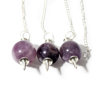 Amethyst Ball and Point Pendulum - 3 Pack from The Rock Space