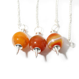 Carnelian Ball and Point Pendulum - 3 Pack from Stonebridge Imports