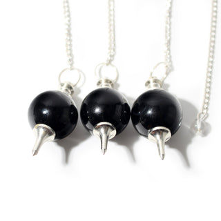 Black Onyx Ball and Point Pendulum - 3 Pack from The Rock Space
