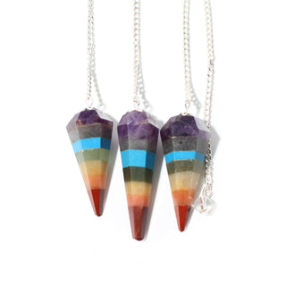 Chakra Pendulum 6 Facet & Bead - 3 Pack from The Rock Space