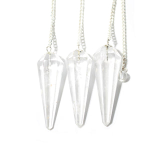 Clear Quartz Pendulum 6 Facet & Bead - 3 Pack from The Rock Space