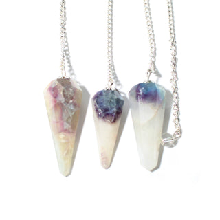 Purple and Green Fluorite Pendulum 6 Facet & Bead - 3 Pack from The Rock Space