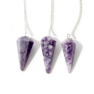 Lepidolite Pendulum 6 Facet & Bead - 3 Pack from The Rock Space