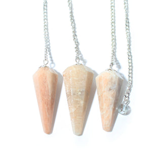 Cream Moonstone Pendulum 6 Facet & Bead - 3 Pack from The Rock Space