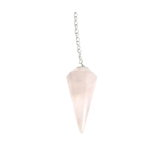 Rose Quartz Multifaceted Pendulum    from The Rock Space