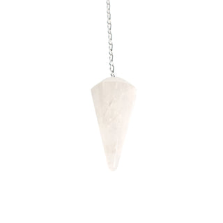 White Quartz Multifaceted Pendulum - 1" to 1 3/4"    from The Rock Space