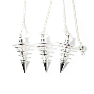 Silver Spiral Metal Pendulum - 3 Pack from The Rock Space