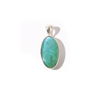 Rainbow Moonstone Cabochon Pendant - Green    from The Rock Space