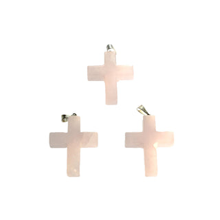 Rose Quartz Cross Pendant - 3pk    from The Rock Space