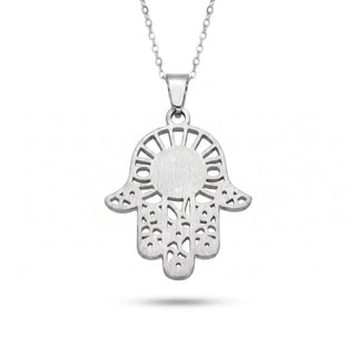 925 Silver Hamsa Hand and Evil Eye Necklace from Stonebridge Imports