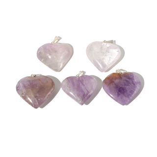 Amethyst B Heart Pendant - Pack of 5 - 1"    from The Rock Space