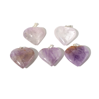 Amethyst B Heart Pendant - Pack of 5 - 1" from The Rock Space