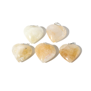 Citrine B Heart Pendant - Pack of 5 - 1"    from The Rock Space