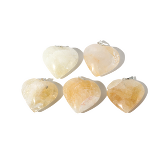 Citrine B Heart Pendant - Pack of 5 - 1" from The Rock Space