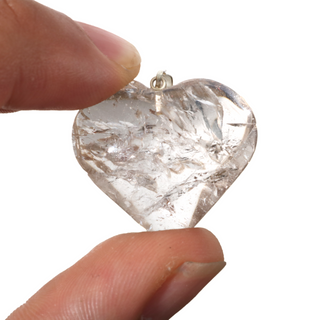 Clear Quartz B Heart Pendant - Pack of 5 - 1" from The Rock Space